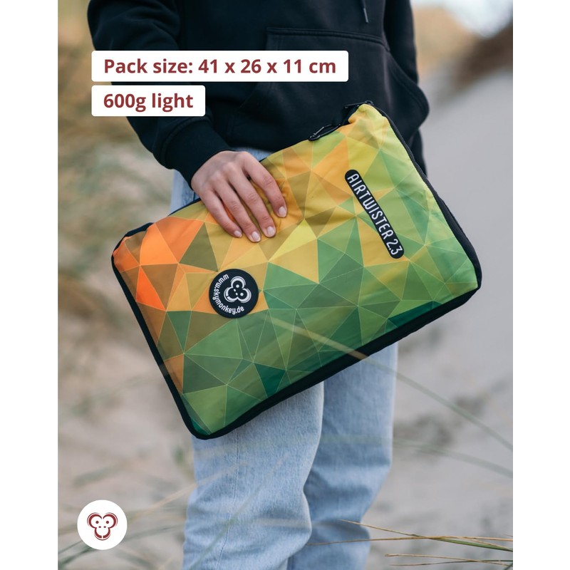 Skymonkey Airtwister 2.3 Parafoil with flight straps and bag, Ready