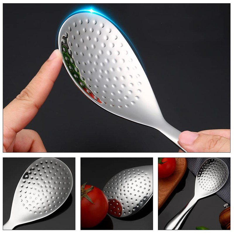 Rice Serving Spoon Stainless Steel Rice Paddle Scoop Non-Stick Rice