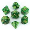 Green Pearl RPG Dice - Full Polyhedral Set - 'Moss'