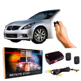 MPC Complete Factory Remote Activated Remote Start Kit Compatible with 2010-2013 Infiniti G37 - Push-to-Start - with T-Harness