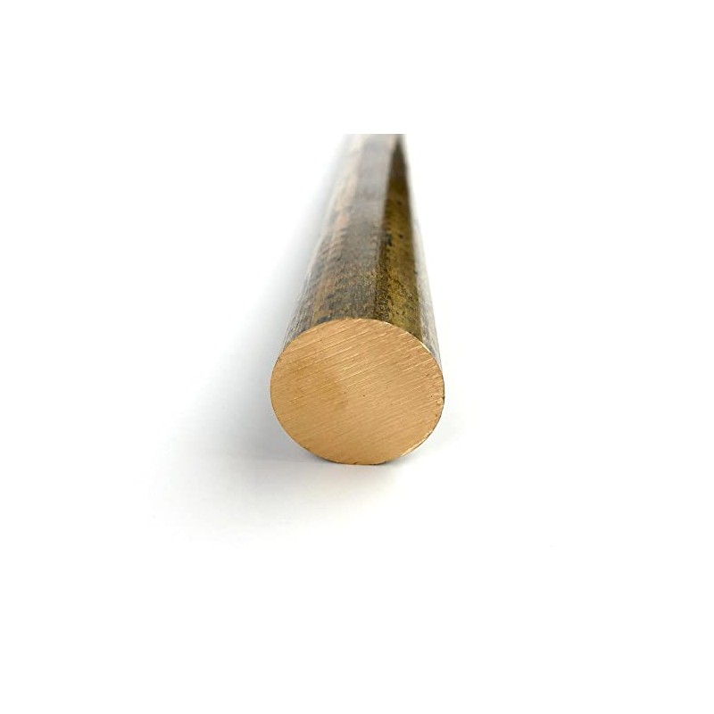360 Brass Round Bar, Unpolished (Mill) Finish, H02 Temper, ASTM