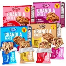Cooper Street Granola Bakes (24 Count) – Breakfast Grain and Seeds Granola Bars Variety Pack – Nut, Dairy & Soy Free – Individually Wrapped Healthy Snacks for Kids, School, Work, Hiking & On-the-Go