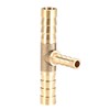 sourcing map Tee Brass Barb Fitting Reducer 3 Way, Fit