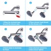 AZOS Double Shower Head with Shut-Off Valve, Bathathroom High Pressure