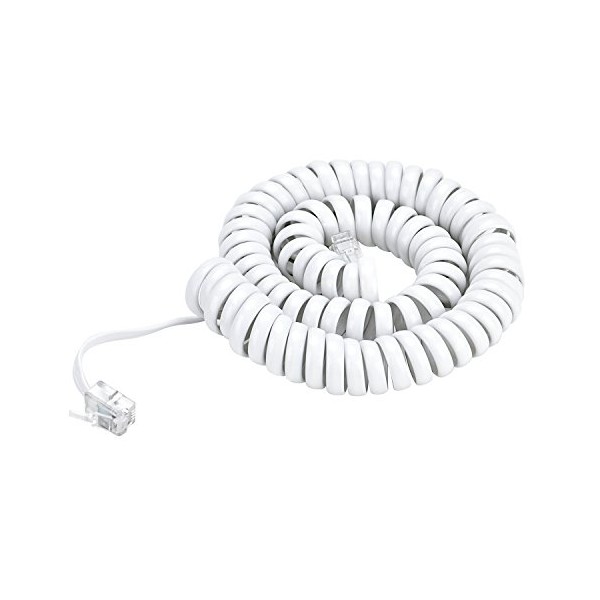 Pasow Telephone Handset Coil Cord Phone Reciever RJ9 Coiled Cable,Coiled
