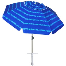 AMMSUN 7 Foot Heavy Duty HIGH Wind Beach Umbrella with sand anchor Vent Tilt Portable Sun Shelter, UV 50+ Sun Protection Outdoor Sunshade Umbrellas Carry Bag for Patio Garden Pool Backyard Multicolor