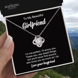 To My Girlfriend Necklace, Necklace For Girlfriend, Valentines Day Gift, Girlfriend Gifts, Girlfriend Christmas Gifts, Girlfriend Birthday Gifts, Girlfriend Jewelry, Girl Necklace for Girlfriend