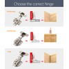 ANGSTROM 2-Pack Frameless Concealed Cabinet Hinges, Soft-Close, 2D Adjustable (Half-Overlay)