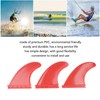 3Pcs Surfboard Fins PVC Thruster Fins Surfing Board Accessories for