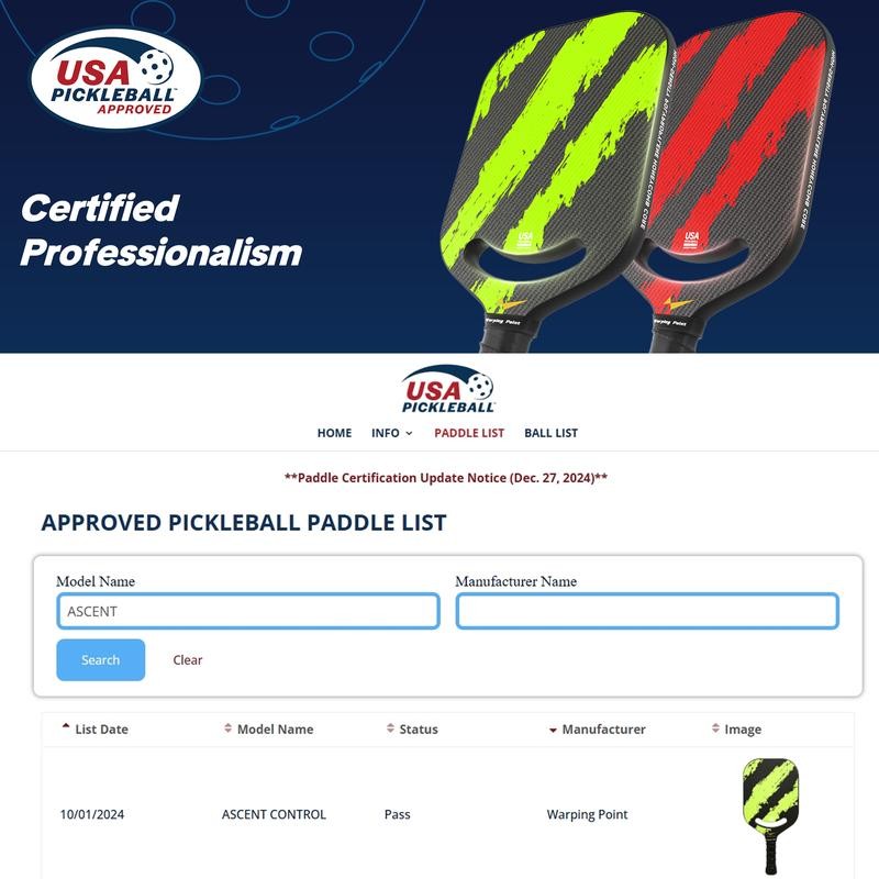 Warping Point Pickleball Paddle, Carbon Fiber, Thermoformed, Edgeless Design, USAPA