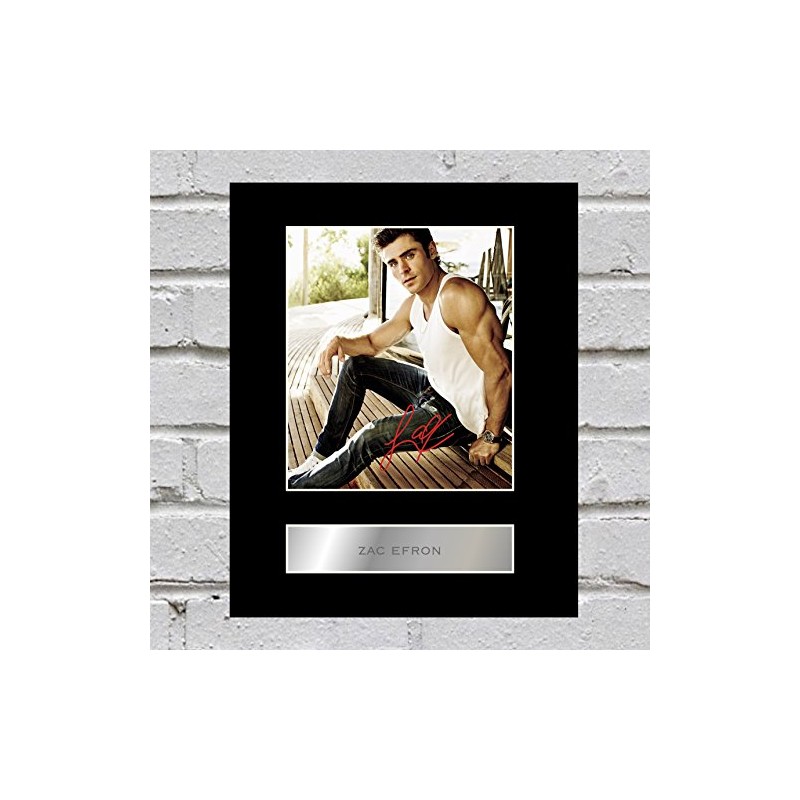 Iconic pics Zac Efron Signed Mounted Photo Display
