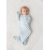 UPTON AVE Checkered Knotted Gown Baby Newborn, Viscose derived from