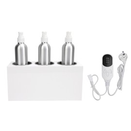 Oil Warmer Dispenser 3 Bottles Massage Oil Warmer Constant Temperature Control Oil Heater White 100‑240V AU Plug