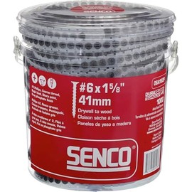 SENCO 06A162P Screw #6 X 1-5/8", Drywall to Wood, Gray Phosphate
