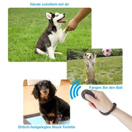 Diyife Dog Clicker, Training Clicker with Large Button and Wrist Strap, Clicker Set for Dog Training and Dog Training, for Dog, Cat, Horse (3 Pieces, Black)