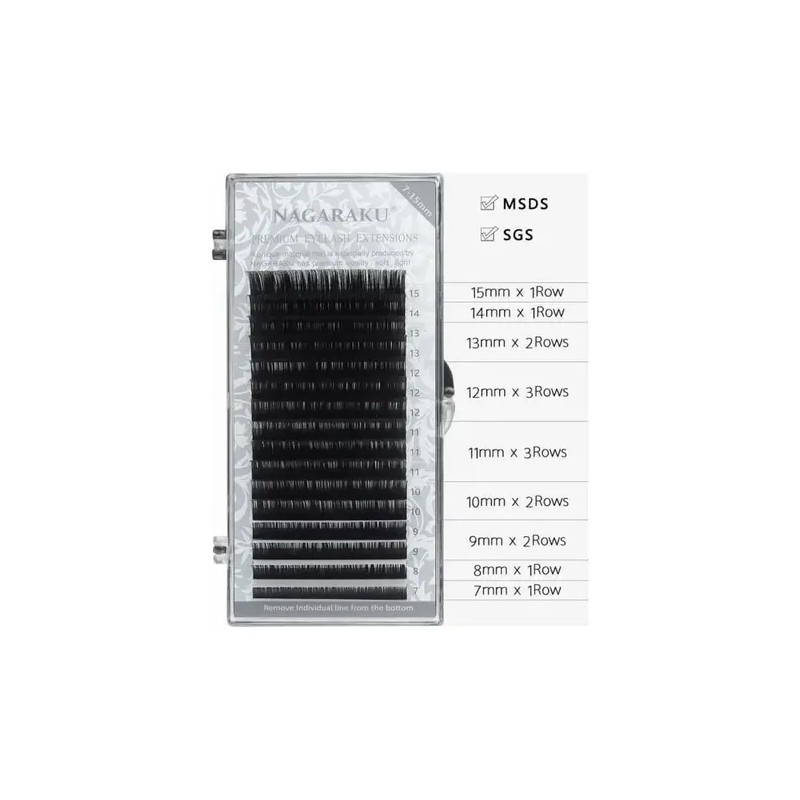 Pestañas De Mink 1x1 Nagaraku Mix