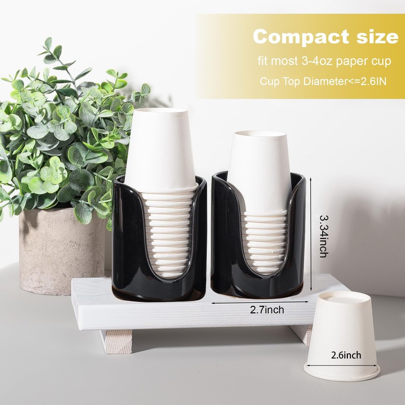 Bathroom Dispenser Small Holder for Bathroom, Ceramic Mouthwash Cups 3
