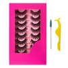 8Pair False eyelash book with tweezer Soft Reusable Handmade Volume