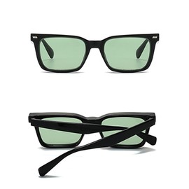 Feisedy Sunglasses Men Women UV400 Protection Fashion Retro Driving Sports Cycling Fishing Running Sunglasses B1198, multicolor (black / green)