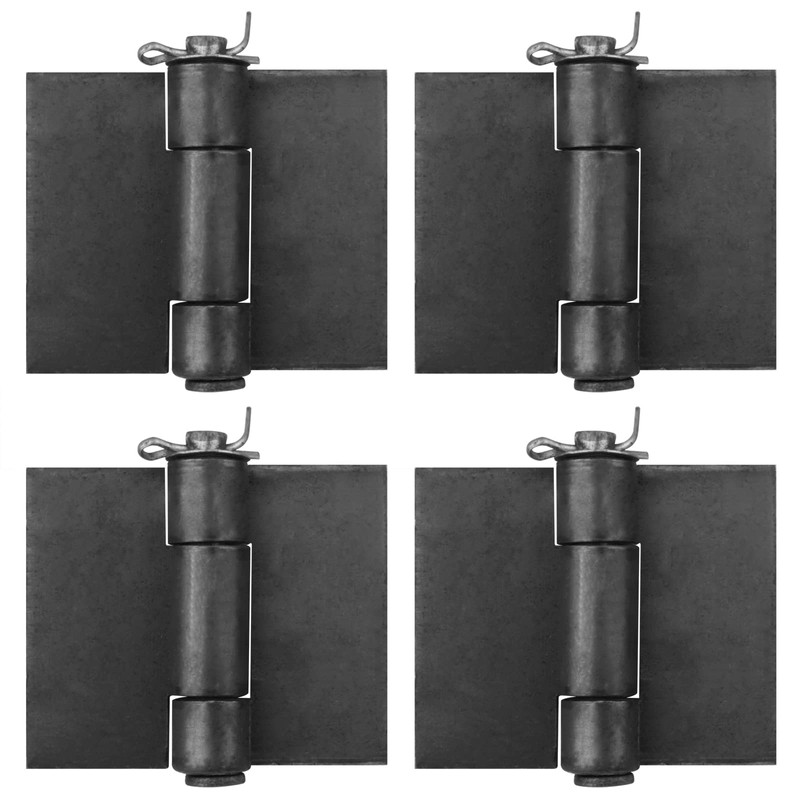 MOUNTAIN_ARK 4 Pack 3-3/8" x 3-3/8" Weldable Hinges, Heavy Duty