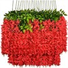 12-Piece Artificial Wisteria Vine Set – Hanging Silk Faux Flowers
