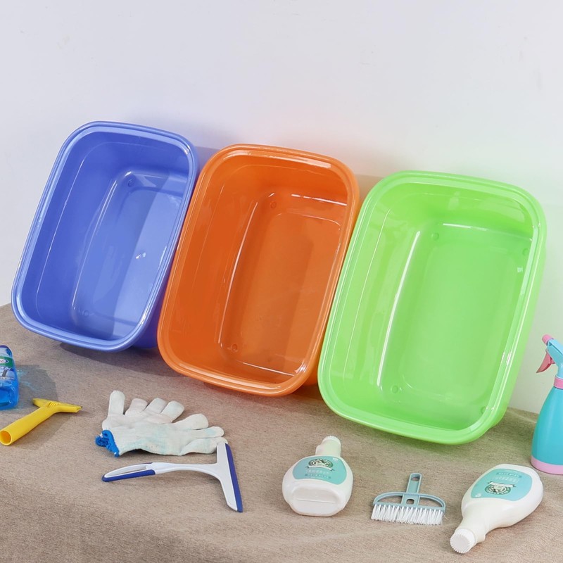 Farmoon Rectangular Dish Washing Pans, 18 Quart Plastic Wash Basins,