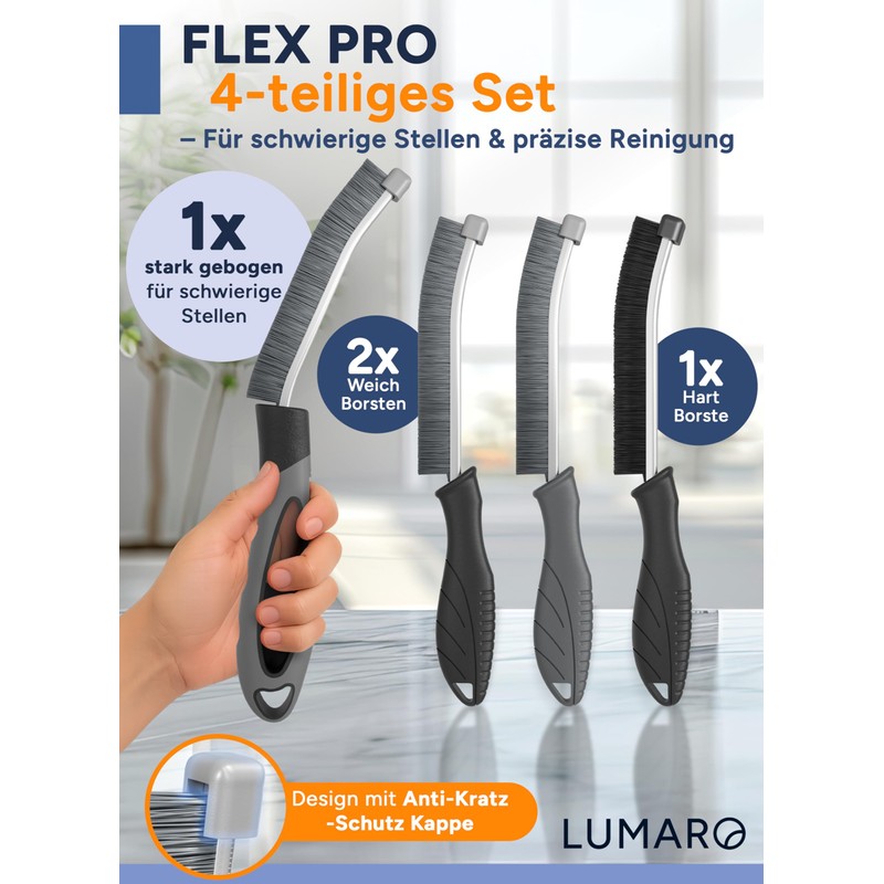 LUMARO Grout Brush - Joint Cleaning Brush for Bathroom -