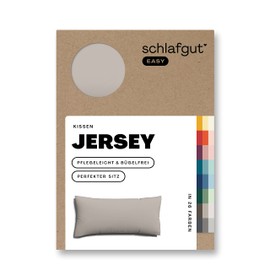 Schlafgut Easy Jersey Cushion Cover 40 x 80 cm Sand Mid with 100% Cotton, Super Soft & Breathable Pillowcase