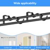 Black Curtain Rod Bracket, 3Pcs Double Curtain Rod Bracketsheavy Duty