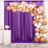 FUHSY Purple Backdrop Curtains 10x10 FT 2 Panels Chiffon Arch