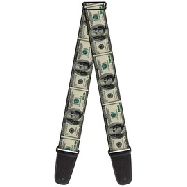 Buckle-Down Guitar Strap-100 Dollar Bills (GS-W30001