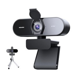 Cámara Web 4K con Sensor Sony, Enfoque automático PDAF, 1080P @60FPS, 2 micrófonos de reducción de Ruido, corrección automática de luz, Enchufe y repr