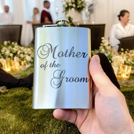 8oz "Mother of the Groom" Hip Flask Wedding gift