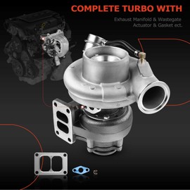 A-Premium Complete Turbo Turbocharger Kit, with Wastegate Actuator & Gasket, Compatible with Dodge Ram 2500/Ram 3500 1994-2002, 5.9L, Replace# 3538881, 3538882