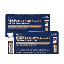 Chong Kun Dang Immune Duo Multivita Calmadi Liquid Calcium Magnesium Comprehensive All-in-One Nutrient 7 Bottles, 2 Boxes / 종근당 이뮨듀오 멀티비타 칼마디 액상 칼슘 마그네슘 종합 올인원 영양제  7병입  2박스