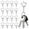 50 PCS Metal Keychain Clips Star Swivel Keychain Clasps for