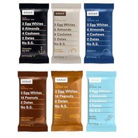 RXBAR Real Food Protein Bar, Assorted Variety Pack, Gluten-free, 1.83 oz, (Variety, 24 Count)