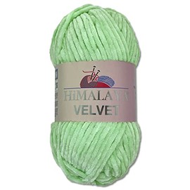 Wohnkult Himalaya 100 g Velvet Dolphin Wool, 40 Colours to Choose From, Chenille Knitting Yarn, Fluffy Yarn, Shiny Accessory, Clothing, Blankets (90007, Mint)