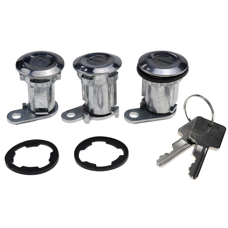 DVPARTS Set Of 3 Door Cylinder Lock Kit Door Lock