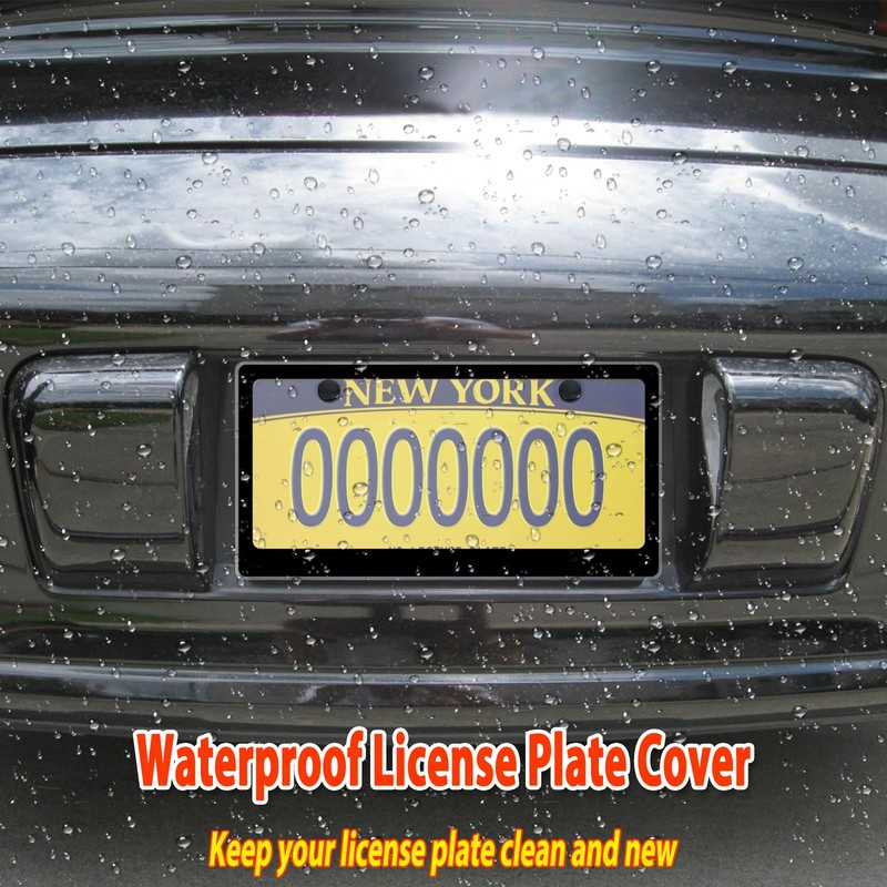 BGGTMO Clear License Plate Covers- Black Car Tag Frame, Unbreakable