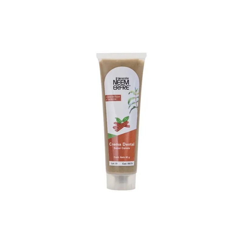 Crema Dental Natural Sabor Canela Libre De Fluor Pack De