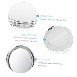Healeved 2Pcs Travel Powder Case Empty Loose Powder Compact with Lightweight Makeup Container for Body and Cosmetic Powder Easy to Clean and Portable for Daily Use and Travel