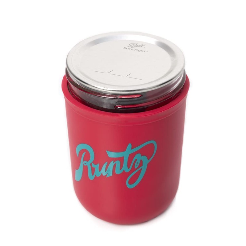 Red & Teal 8oz Runtz Mason Stash Jar by RE:STASH