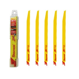 Starrett Multi Purpose Reciprocating Saw Blade - 5 Pieces BT12610-5 Bi-Metal 300 mm/12" Inch 6-10TPI Unified Shank - Compatible with Bosch Dewalt Makita & Many Others