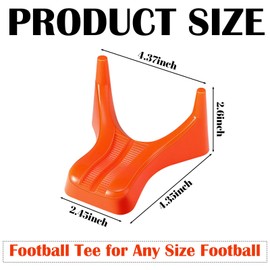 Soulchen 6 Pcs Football Style Kicking Tee Rugby Ball Display Stand Compatible for All Ball Sizes Football Display Stand for Kickoff Practice Equipment