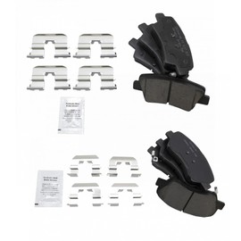 TRQ Front & Rear Brake Pads Ceramic Compatible with 2012-2017 Hyundai Accent Kia Rio