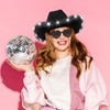Zhanmai 6 Pieces Cowgirl Light up Hat with Feather Boa,