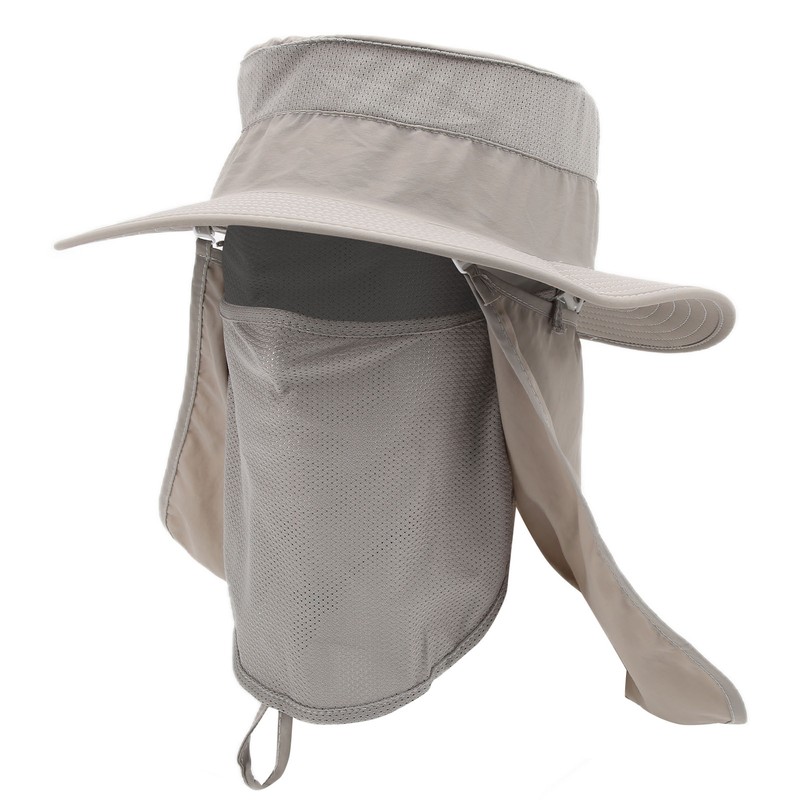 Fishing Hat Nylon Breathable Sun Protection Caps with Neck Flap