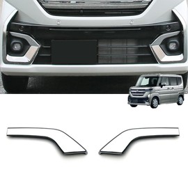 【GIKAKU】スズキ 新型スペーシア カスタム MK54S MK94S パーツ フロントフォグランプカバー 上側ガーニッシュ 外装 カスタムパーツ アクセサリー SPACIA CUSTOM 汚れ 傷防止 簡単な取り付け 車種専用 鏡面メッキ上げ 2P