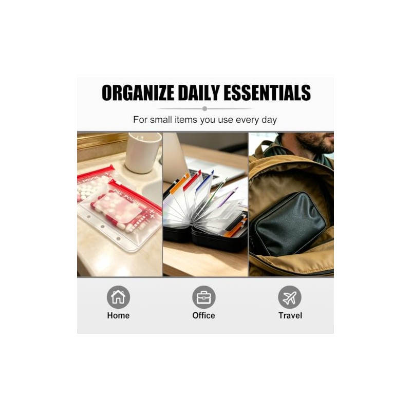 Waterproof Pill Organizer Bag, 7–14 Day Travel Pill Organizer